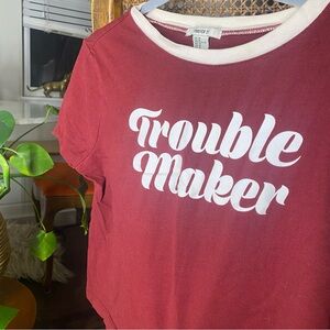 Trouble Maker Red Women's Crop Top